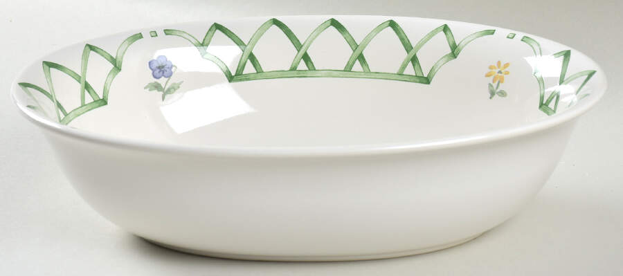 Garden Trellis 10" Oval Vegetable Bowl by Pfaltzgraff-1
