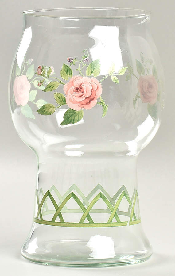 Garden Trellis Glass Pillar Float Candleholder by Pfaltzgraff-1