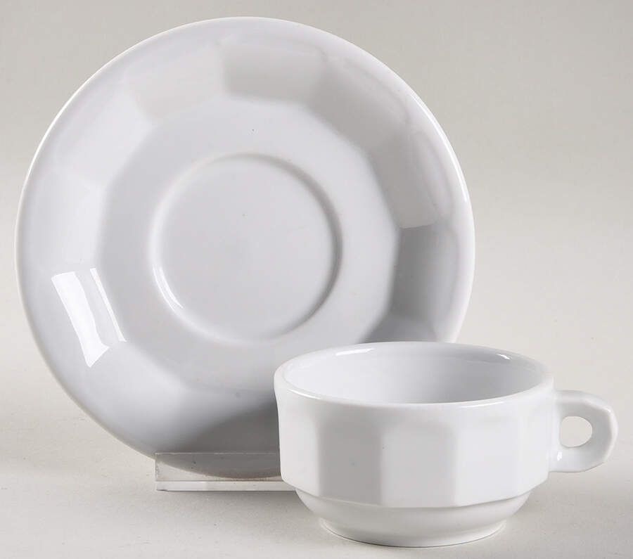 Helios Flat Demitasse Cup & Saucer Set by Pillivuyt-1
