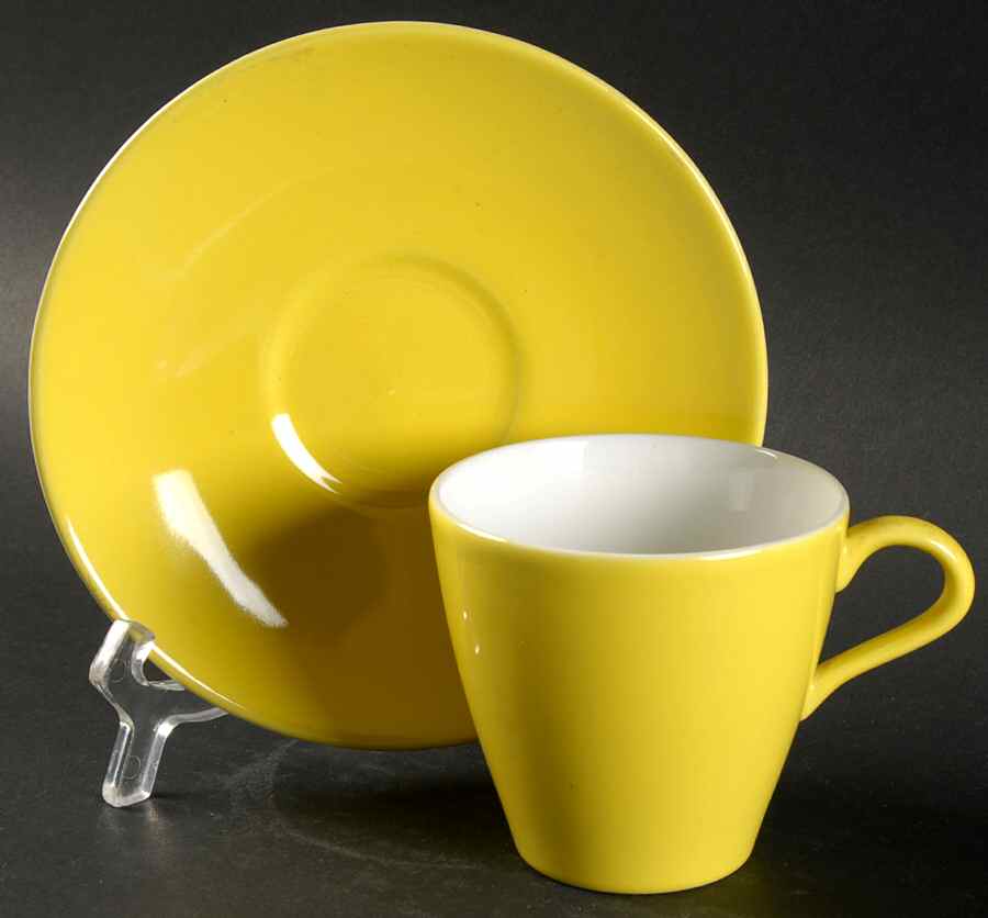 POO3 Flat Cup & Saucer Set by Poole Pottery-1