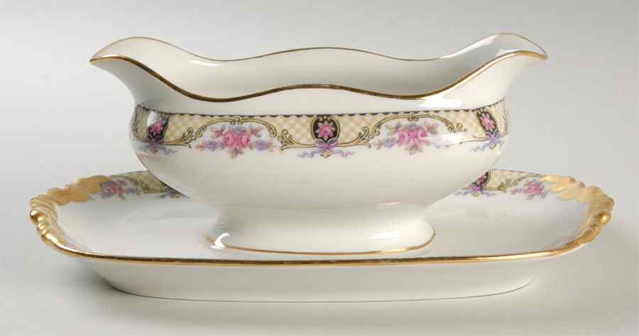 POY143 Gravy Boat with Attached Underplate by Jean Pouyat-1