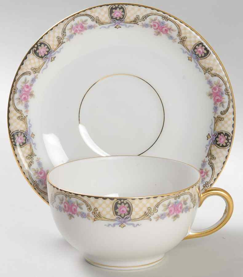 POY143 Flat Cup & Saucer Set by Jean Pouyat-1