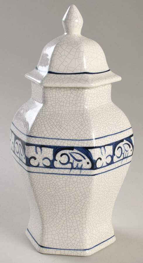 Dedham Rabbit Hexagonal Candy Jar & Lid by Potting Shed-1