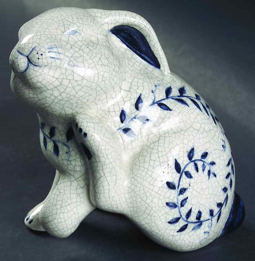Dedham Rabbit Scratching Left Ear Rabbit Figurine by Potting Shed-1
