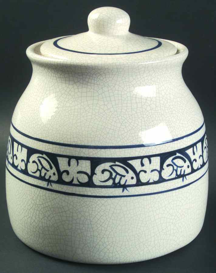 Dedham Rabbit Cookie Jar & Lid by Potting Shed-1