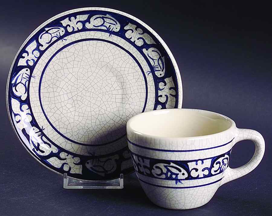 Dedham Rabbit Flat Cup & Saucer Set by Potting Shed-1