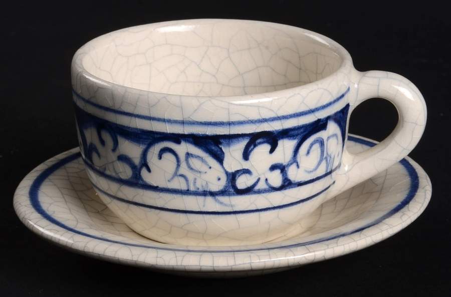 Dedham Rabbit Miniature Cup and Saucer Set by Potting Shed-1