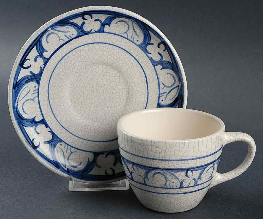 Dedham Rabbit Flat Cup & Saucer Set by Potting Shed-1