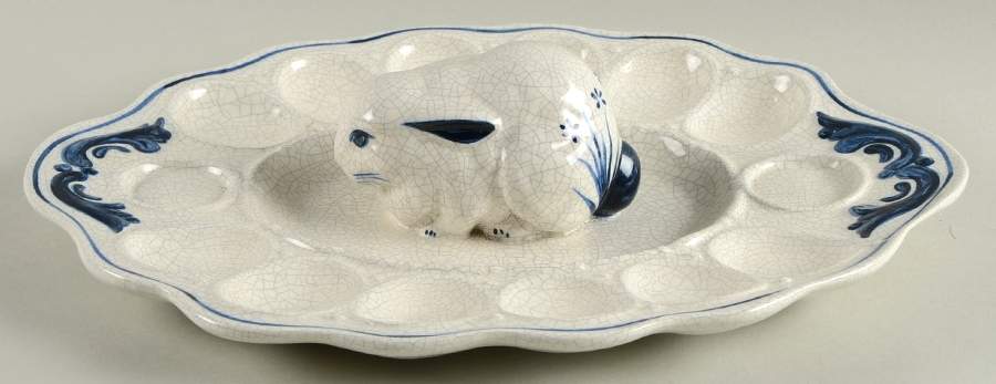 Dedham Rabbit Deviled Egg Plate by Potting Shed-1