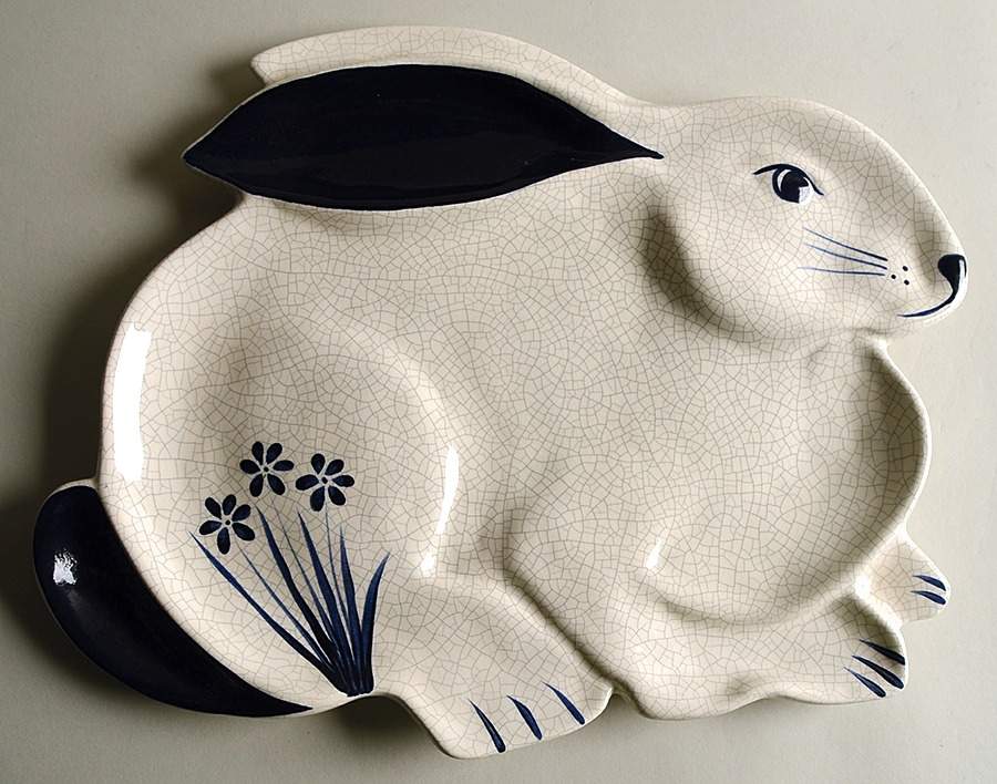 Dedham Rabbit 1 Piece Chip & Dip by Potting Shed-1