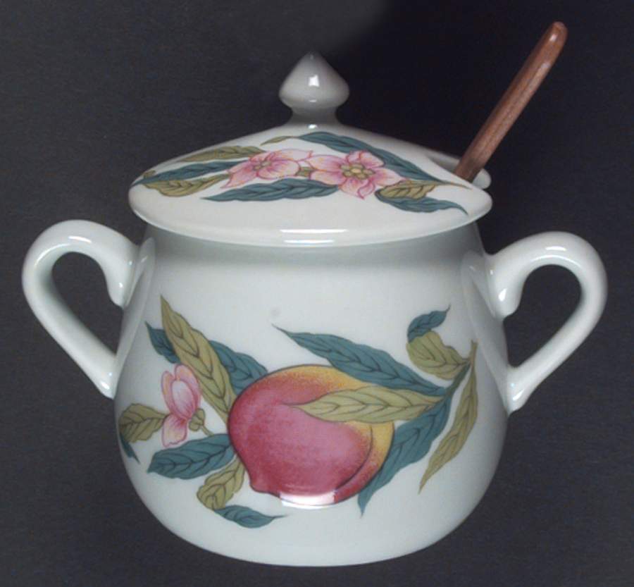 Abondance (Rim) Marmalade & Lid by Porcelaine De Paris-1