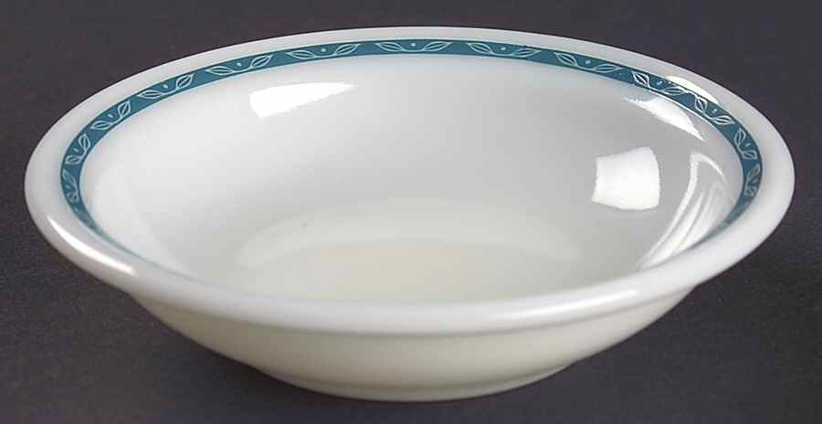 Autumn Bands Turquoise Fruit/Dessert (Sauce) Bowl by Pyrex-1