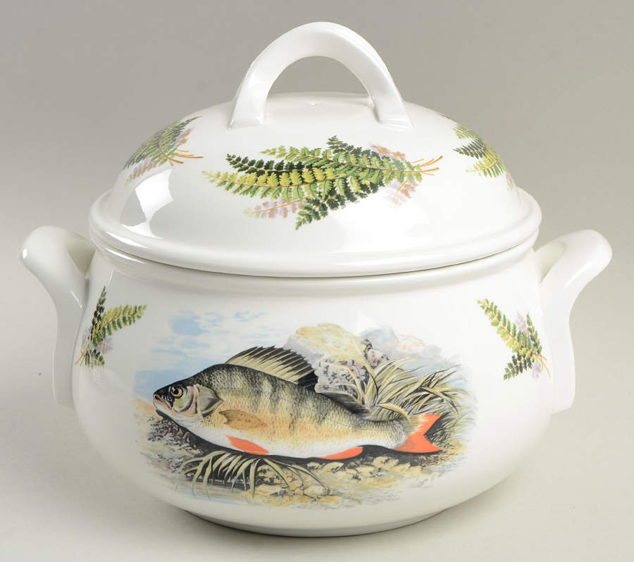 Compleat Angler Fern Round Covered Vegetable by Portmeirion-1