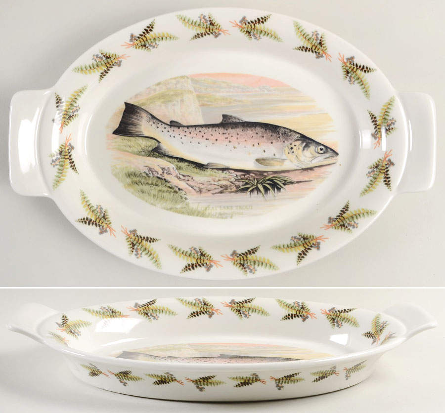 Compleat Angler Fern 14" Augratin by Portmeirion-1