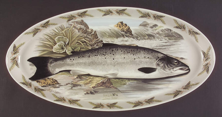 Compleat Angler Fern 18" Oval Baker by Portmeirion-1