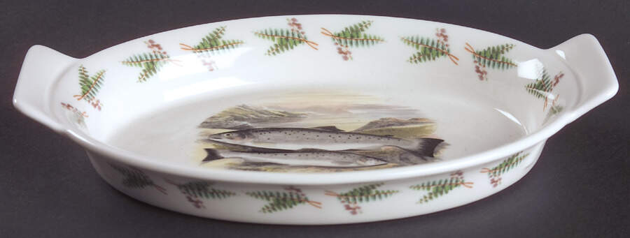 Compleat Angler Fern 10" Augratin by Portmeirion-1