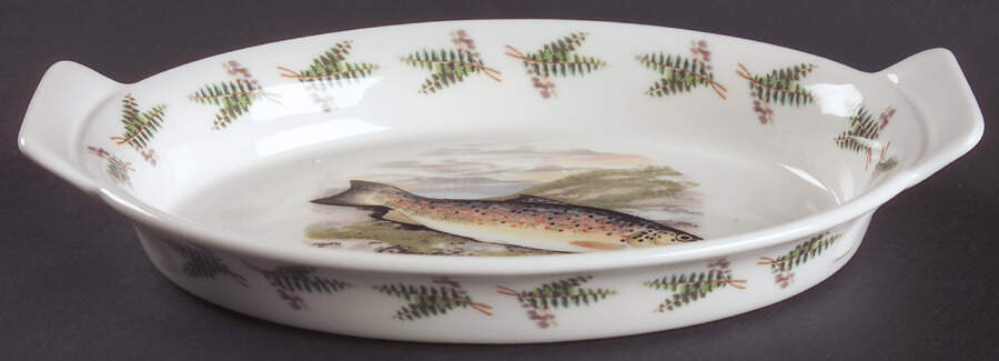 Compleat Angler Fern 10" Augratin by Portmeirion-1