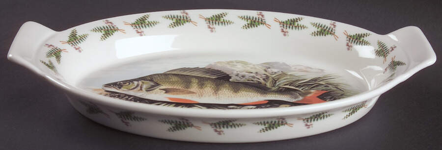 Compleat Angler Fern 12" Augratin by Portmeirion-1