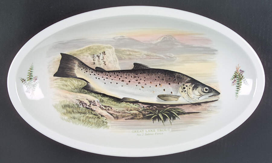 Compleat Angler Fern 13" Oval/Low Sovereign Server by Portmeirion-1