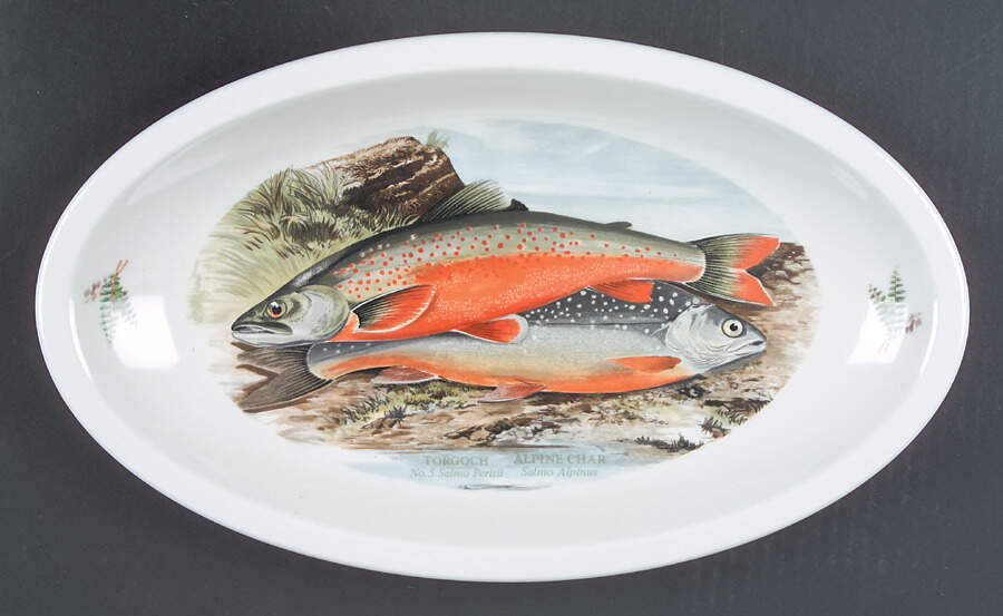 Compleat Angler Fern 13" Oval/Low Sovereign Server by Portmeirion-1