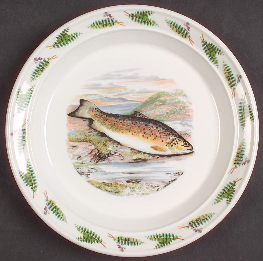 Compleat Angler Fern Salad Plate by Portmeirion-1