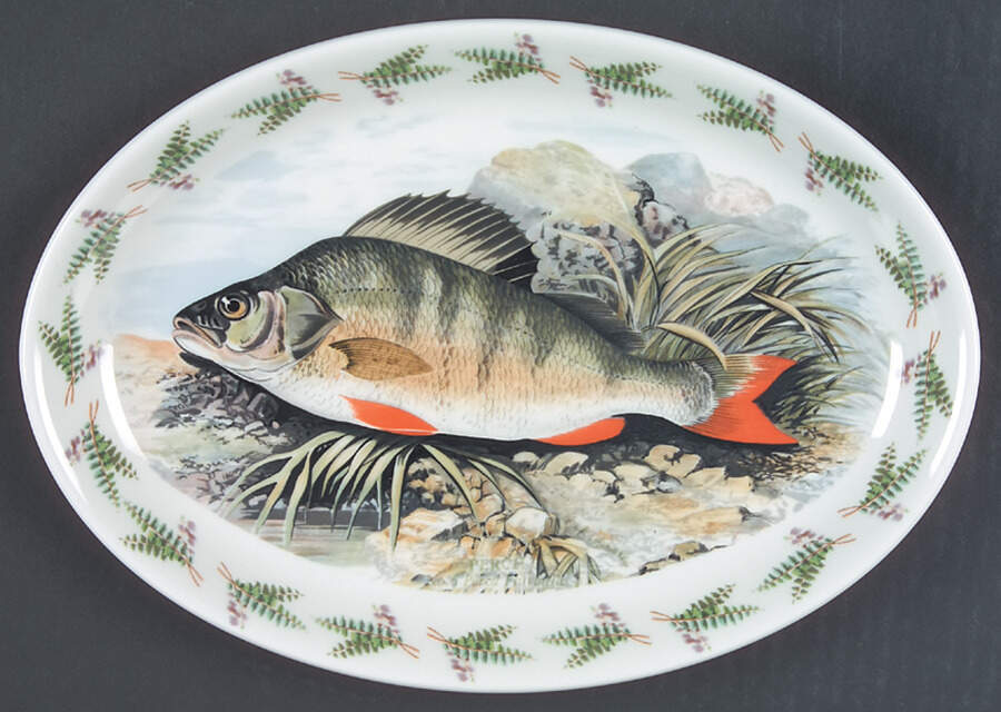 Compleat Angler Fern 10" Oval Steak Platter by Portmeirion-1