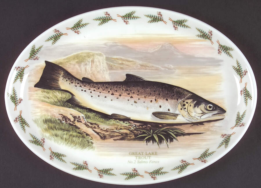 Compleat Angler Fern 13" Oval Steak Platter by Portmeirion-1