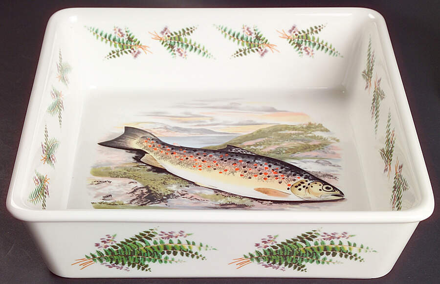 Compleat Angler Fern 9" Square Baker by Portmeirion-1