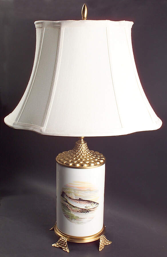 Compleat Angler Fern Canister Vase Lamp & Shade by Portmeirion-1
