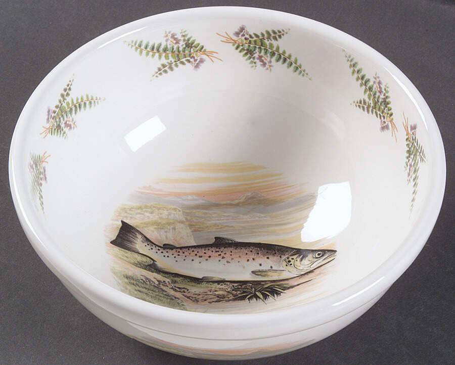 Compleat Angler Fern 7" Salad Serving Bowl by Portmeirion-1