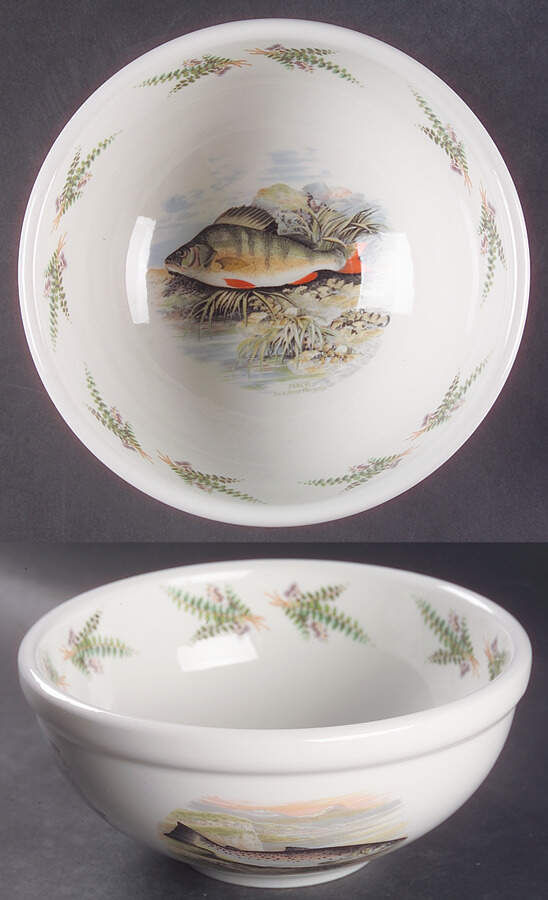 Compleat Angler Fern 7" Salad Serving Bowl by Portmeirion-1