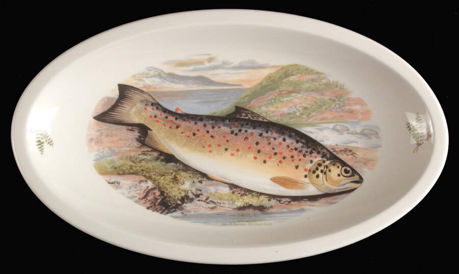 Compleat Angler Fern 13" Oval/Low Sovereign Server by Portmeirion-1
