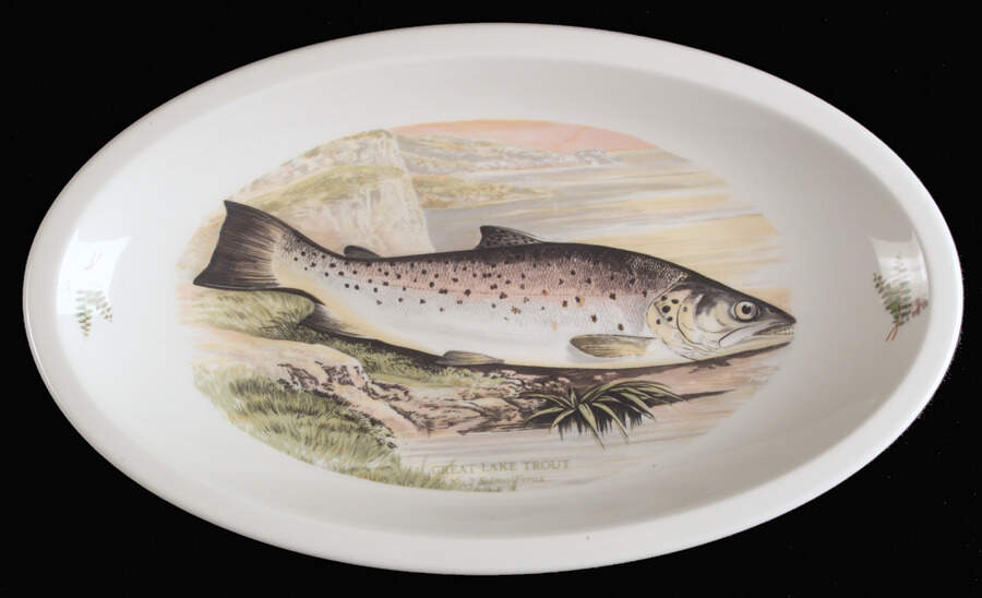 Compleat Angler Fern 13" Oval/Low Sovereign Server by Portmeirion-1