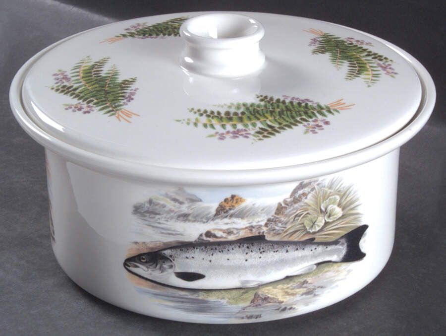 Compleat Angler Fern 1.5 Qt Round Covered Casserole by Portmeirion-1