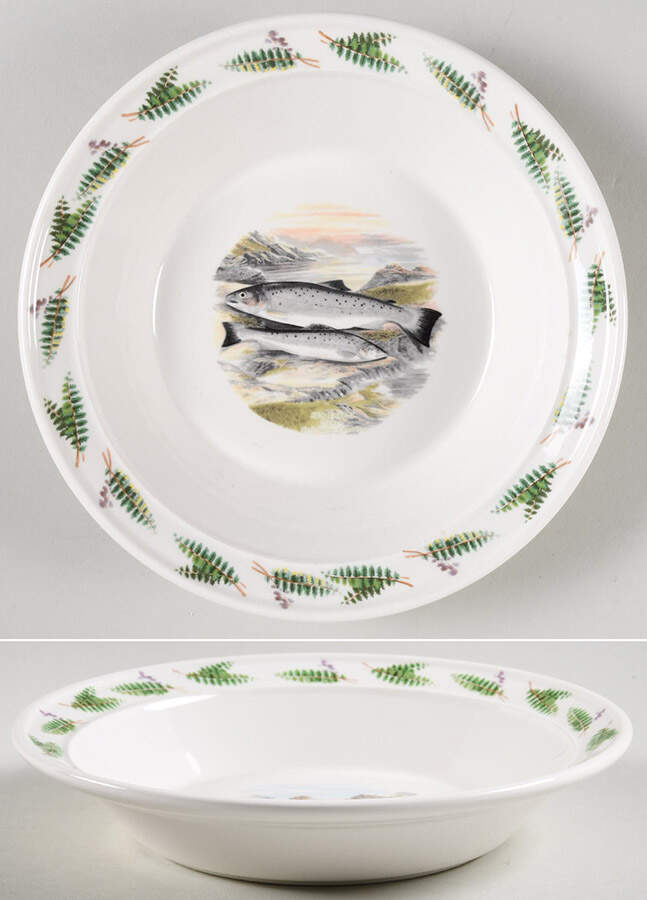 Compleat Angler Fern Rim Soup Bowl by Portmeirion-1