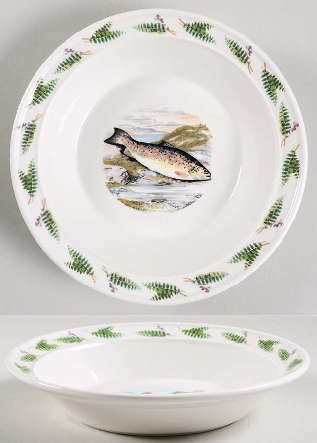 Compleat Angler Fern Rim Soup Bowl by Portmeirion-1