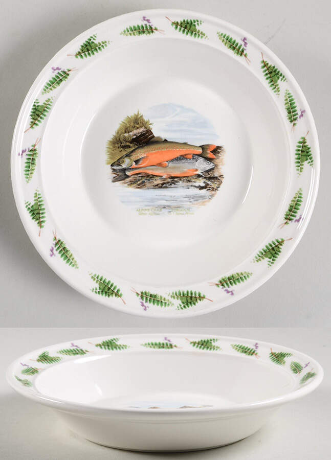 Compleat Angler Fern Rim Soup Bowl by Portmeirion-1