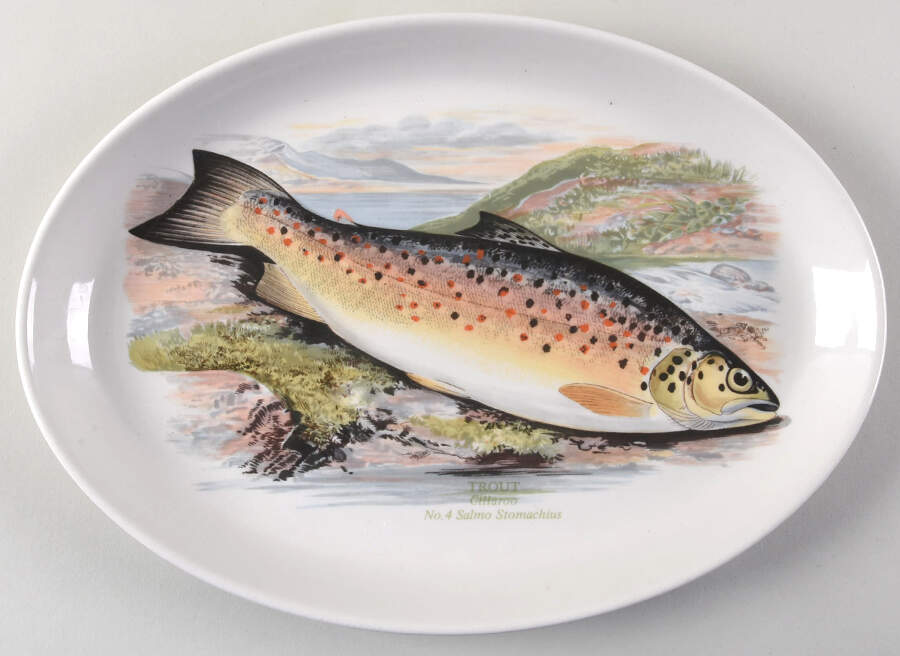 Compleat Angler Fern 12" Oval Serving Platter by Portmeirion-1