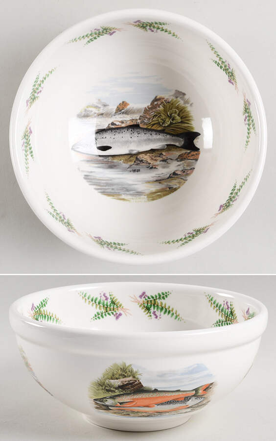 Compleat Angler Fern 7" Salad Serving Bowl by Portmeirion-1