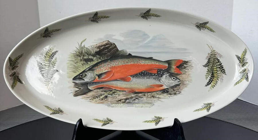 Compleat Angler Fern 19" Oval Baker by Portmeirion-1