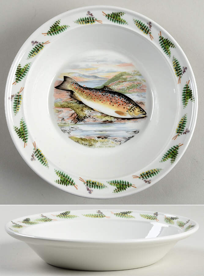 Compleat Angler Fern Rim Soup Bowl by Portmeirion-1