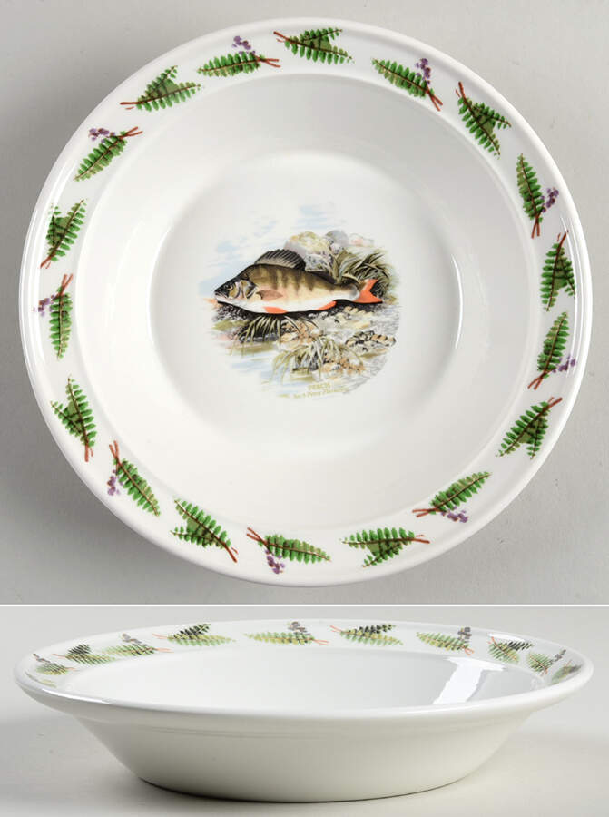 Compleat Angler Fern Rim Soup Bowl by Portmeirion-1