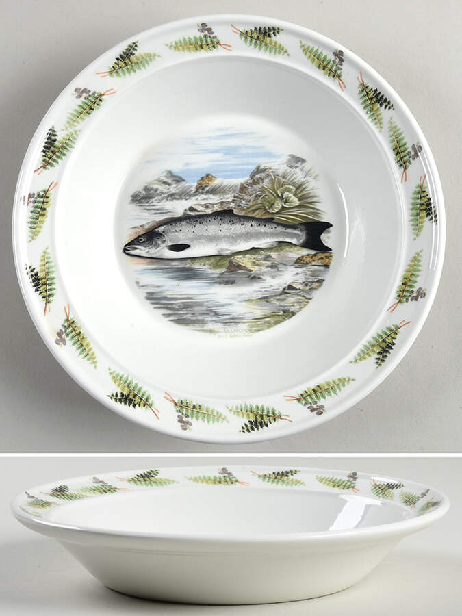 Compleat Angler Fern Rim Soup Bowl by Portmeirion-1