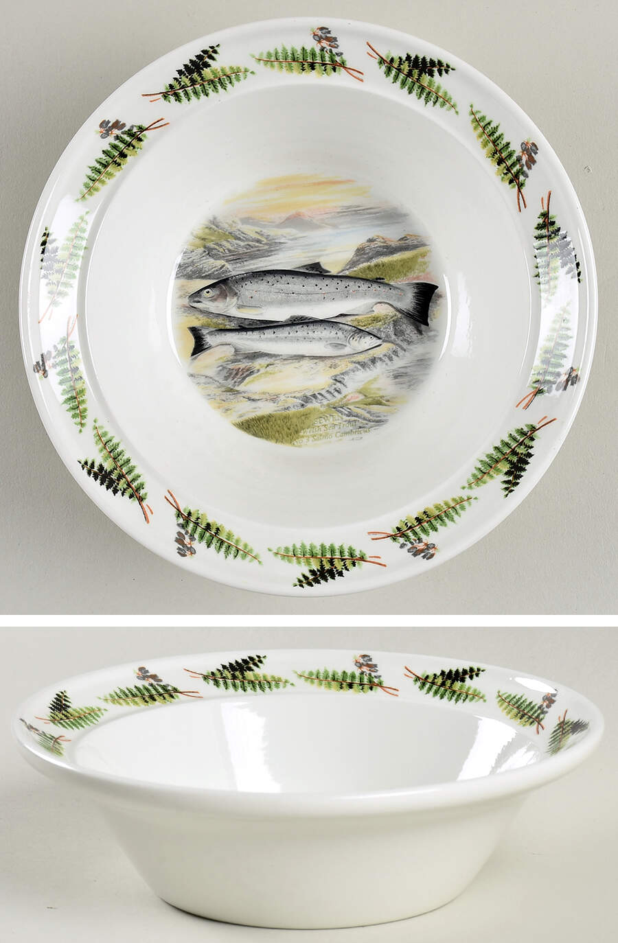 Compleat Angler Fern Oatmeal Bowl by Portmeirion-1