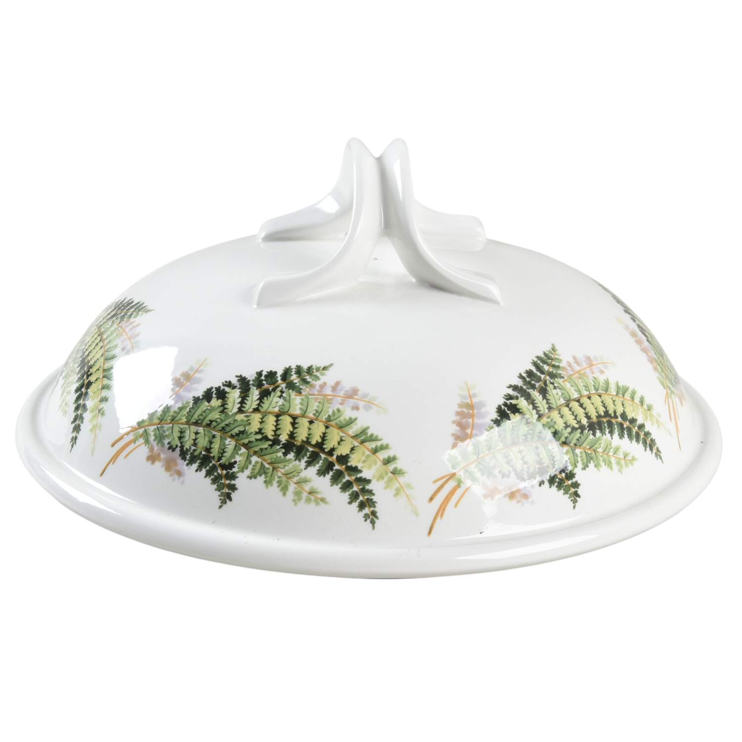 Compleat Angler Fern Lid for 4 Quart Round Casserole by Portmeirion-1