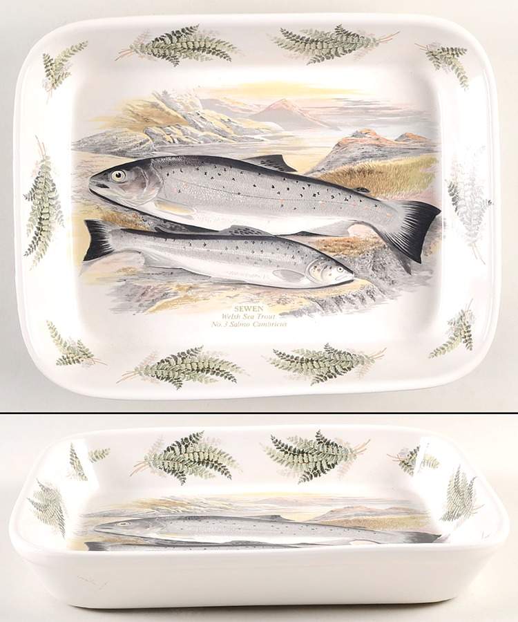 Compleat Angler Fern 12" Rectangular Baker by Portmeirion-1