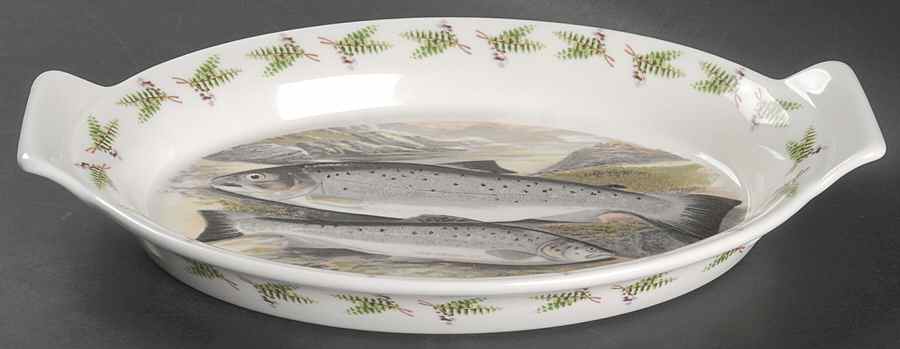 Compleat Angler Fern 12" Augratin by Portmeirion-1