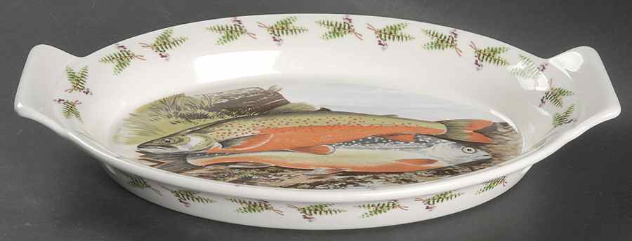 Compleat Angler Fern 12" Augratin by Portmeirion-1