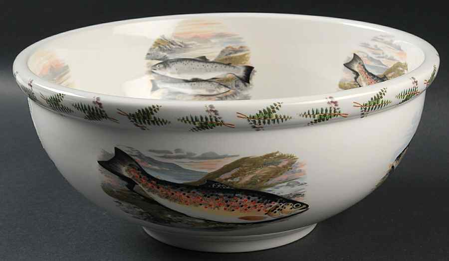 Compleat Angler Fern 11" Large Salad Serving Bowl by Portmeirion-1