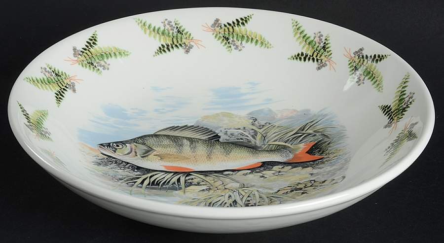 Compleat Angler Fern 10" Pasta Serving Bowl by Portmeirion-1